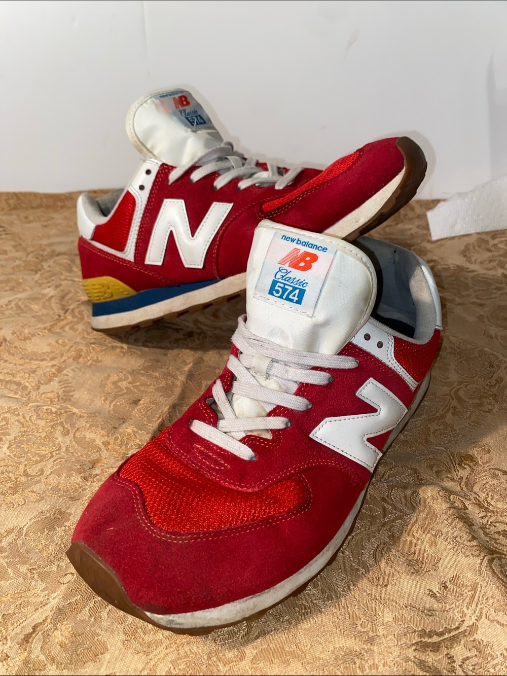 New Balance Classic 574 - Red Sneakers - Picture 8 of 9